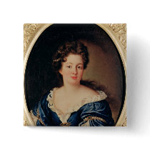 Portrait of Marie-Anne Mancini  Princess Colonna Pinback Button