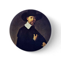 Portrait Of Marten Looten. By Rembrandt Van Rijn Pinback Button