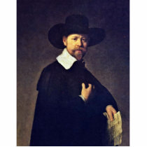 Portrait Of Marten Looten. By Rembrandt Van Rijn Acrylic Cut Outs