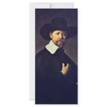 Portrait Of Marten Looten. By Rembrandt Van Rijn Custom Rack Cards