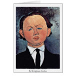 Portrait Of Mechanical By Modigliani Amedeo Card