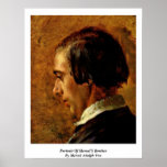 Portrait Of Menzel'S Brother By Menzel Adolph Von Print