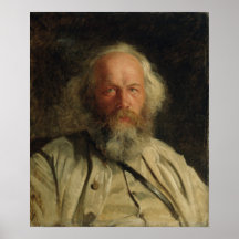 Portrait of Mikhail Alexandrovich Bakunin  1871 Posters