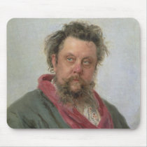 Portrait of Modest Petrovich Moussorgsky  1881 Mousepad