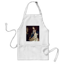 Portrait Of Molly And Peggy With Drawing Supplies Aprons