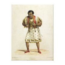 Portrait of Mr Edmund Kean  as Othello Stretched Canvas Prints