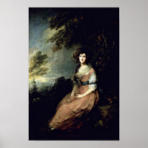 Portrait Of Mrs. Richard B. Sheridan By Thomas Gai Poster