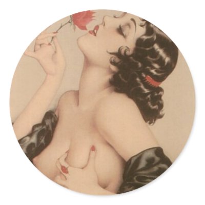 Portrait of Olive Thomas Round Stickers by Erotica77