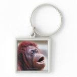Portrait of orangutan keychain