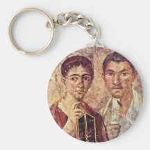 Portrait Of Paquius Proculus And His Wife By Meist Key Chain