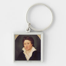 Portrait of Percy Bysshe Shelley, 1819 Key Chain