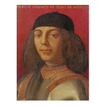 Portrait of Piero di Lorenzo de Medici Post Card