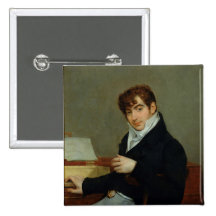 Portrait of Pierre Zimmermann  1808 Pinback Button