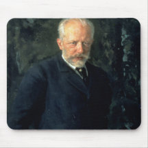 Portrait of Piotr Ilyich Tchaikovsky Mousepads