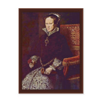 Portrait Of Queen Mary Of England By Mor Anthonis Post Cards