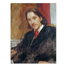 Portrait of Robert Louis Stevenson  1886 Postcard