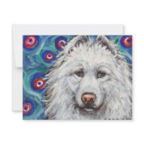 Portrait of Samoyed Personalized Invites