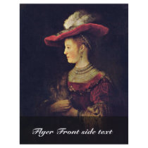 Portrait Of Saskia Van Uylenburch [1]. By Rembrand Flyer