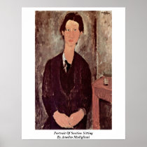 Portrait Of Soutine Sitting By Amedeo Modigliani Posters