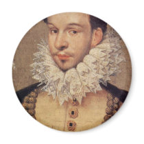 Portrait Of The Duc D'Alençon Oval By Hilliard Nic Magnet