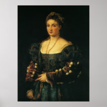 Portrait of the Duchess of Urbino by Titian Print