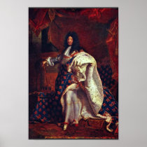 Portrait Of The French King Louis Xiv By Rigaud Hy Posters