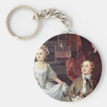 Portrait Of The Graham Children Detail By Hogarth Keychain