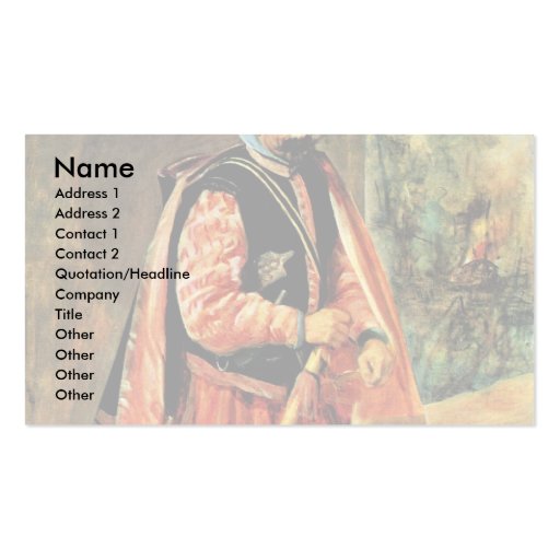 Portrait Of The Jester Don Juan De Austria Business Cards