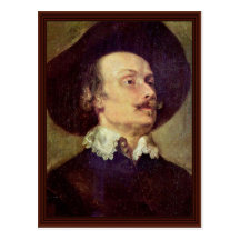 Portrait Of The Painter Pieter Snayers Battle Post Card