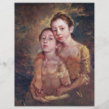 Portrait Of The Painter'S Daughters With A Cat Full Color Flyer