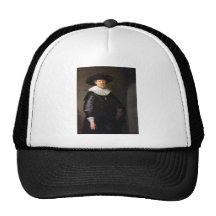 Portrait of the poet Jan Hermansz. Krul -Rembrandt Hats