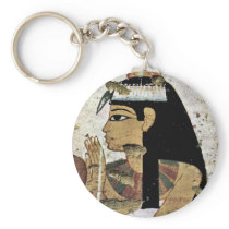 Portrait Of The Wife By Maler Der Grabkammer Der B Key Chains