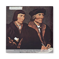 Portrait Of Thomas Godsalve With His Son John Refrigerator Magnet