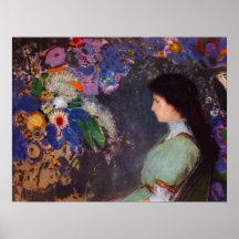 Portrait of Violet Heymann by Bertrand-Jean Redon Poster