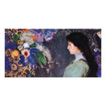 Portrait Of Violette Heymann By Odilon Redon photo cards