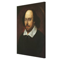 Portrait of William Shakespeare  c.1610 Canvas Print