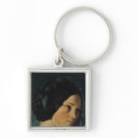Portrait of Zelie Courbet, c.1842 keychains