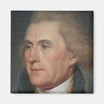 Portrait Painting of Thomas Jefferson Fridge Magnets