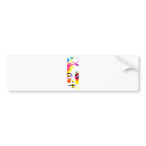 Portrait Z Skinny Girl in Sunlight Bumper Sticker