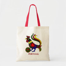 Portugal barcelos "galo" jogador de futebol canvas bags