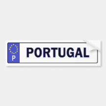 Portugal EU License Sticker Bumper Sticker