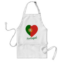 Portugal Flag Heart Aprons