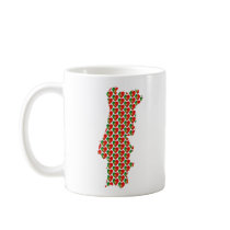Portugal Flag-hearts Map Customisable Mug