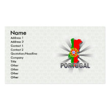 Portugal Flag Map 2.0 Business Card