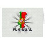 Portugal Flag Map 2.0 Greeting Cards