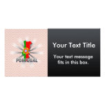 Portugal Flag Map 2.0 Personalized Photo Card