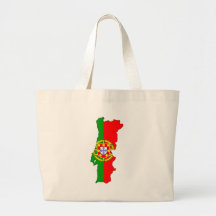 Portugal flag map canvas bags