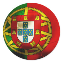 Portugal Football Round Stickers