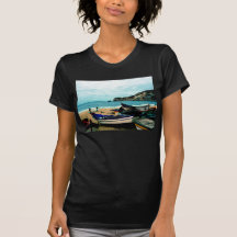 Portugal Seaside IV - Colourful Boats on the Beach T Shirts