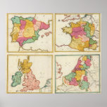 Portugal, Spain, Germany, England, Scottland posters